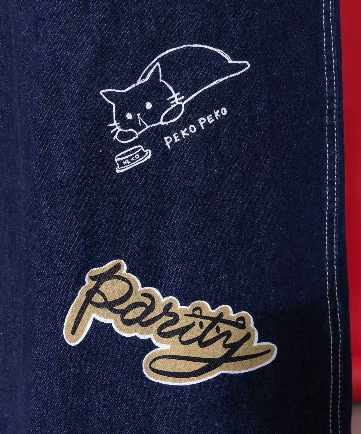 らくがき風ワッペンベルト付きパンツ-9