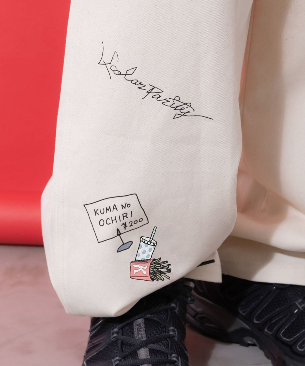 らくがき風ワッペンベルト付きパンツ-16