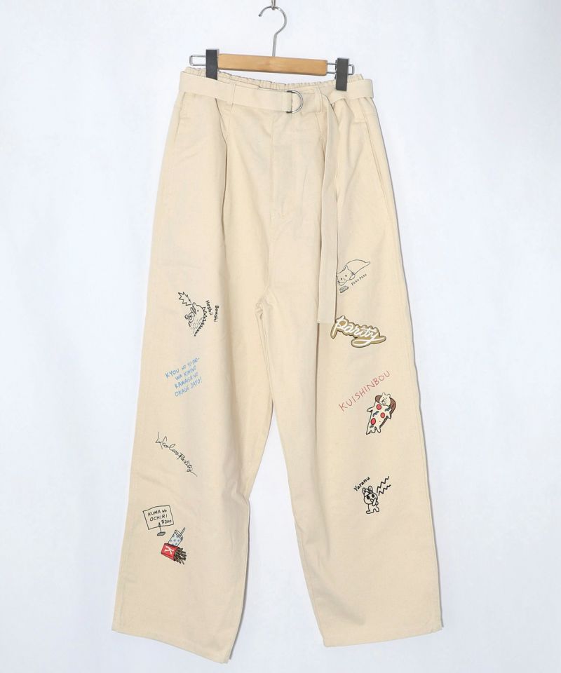 らくがき風ワッペンベルト付きパンツ-18