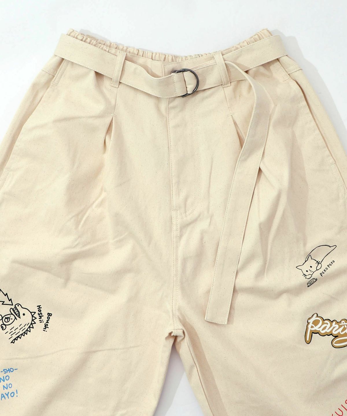 らくがき風ワッペンベルト付きパンツ-22