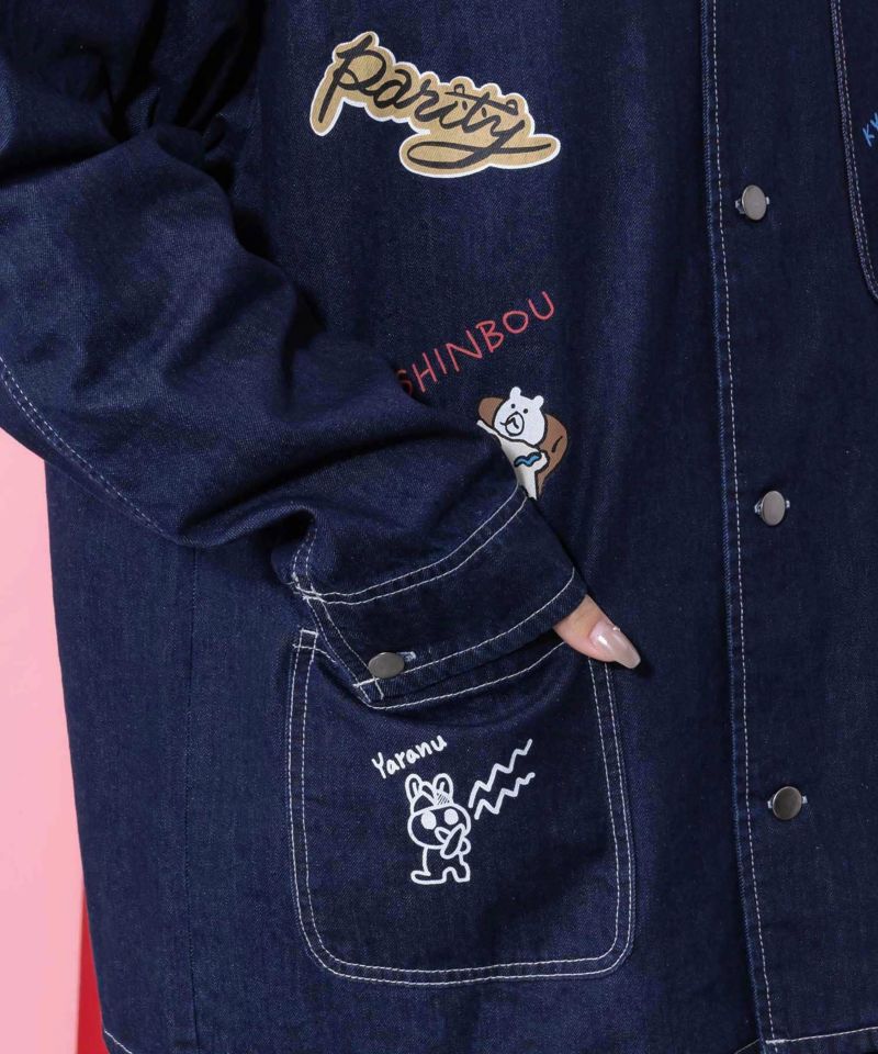 らくがき風ワッペンシャツジャケット-8