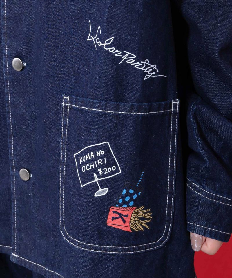 らくがき風ワッペンシャツジャケット-10