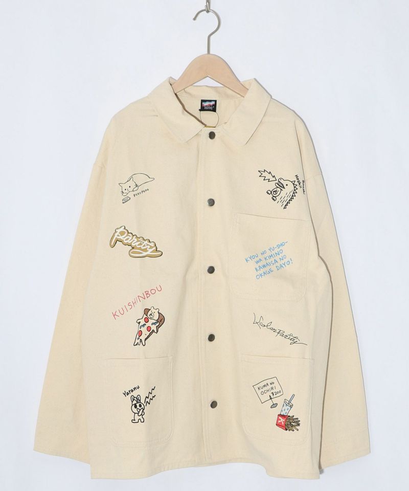 らくがき風ワッペンシャツジャケット-18