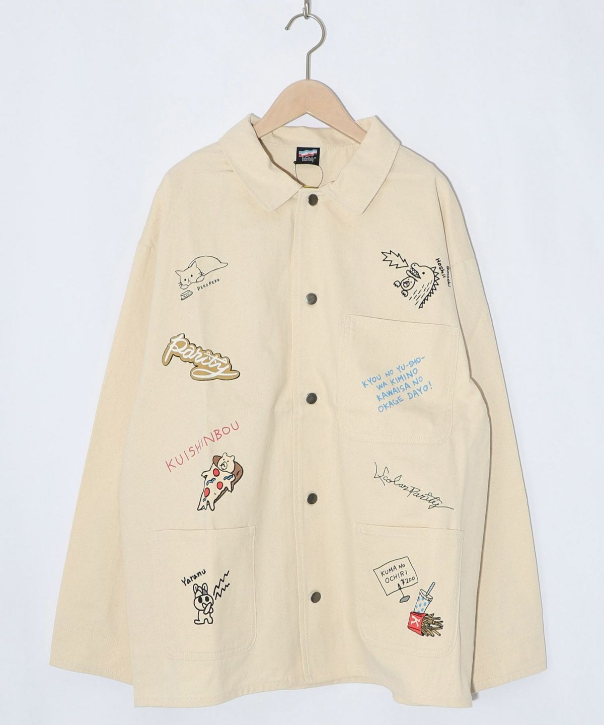 らくがき風ワッペンシャツジャケット-18