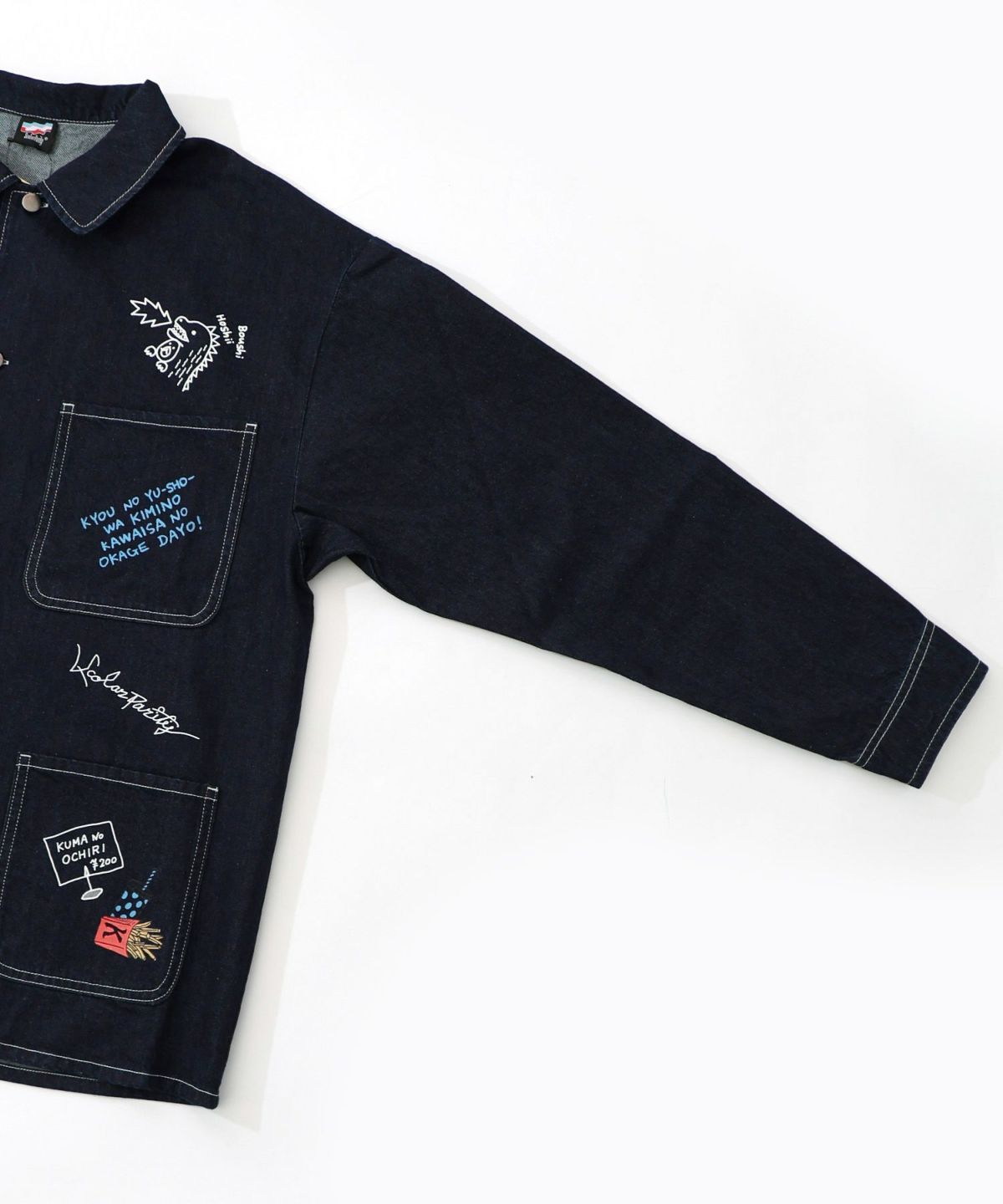 らくがき風ワッペンシャツジャケット-23