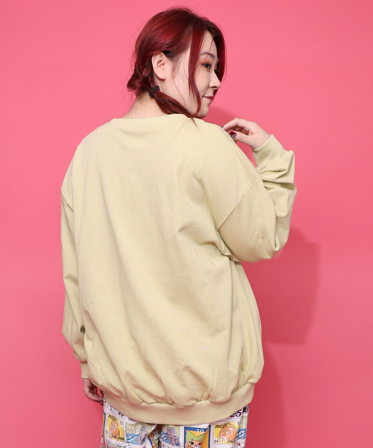 スカラールーム柄裏毛プルオーバー-5