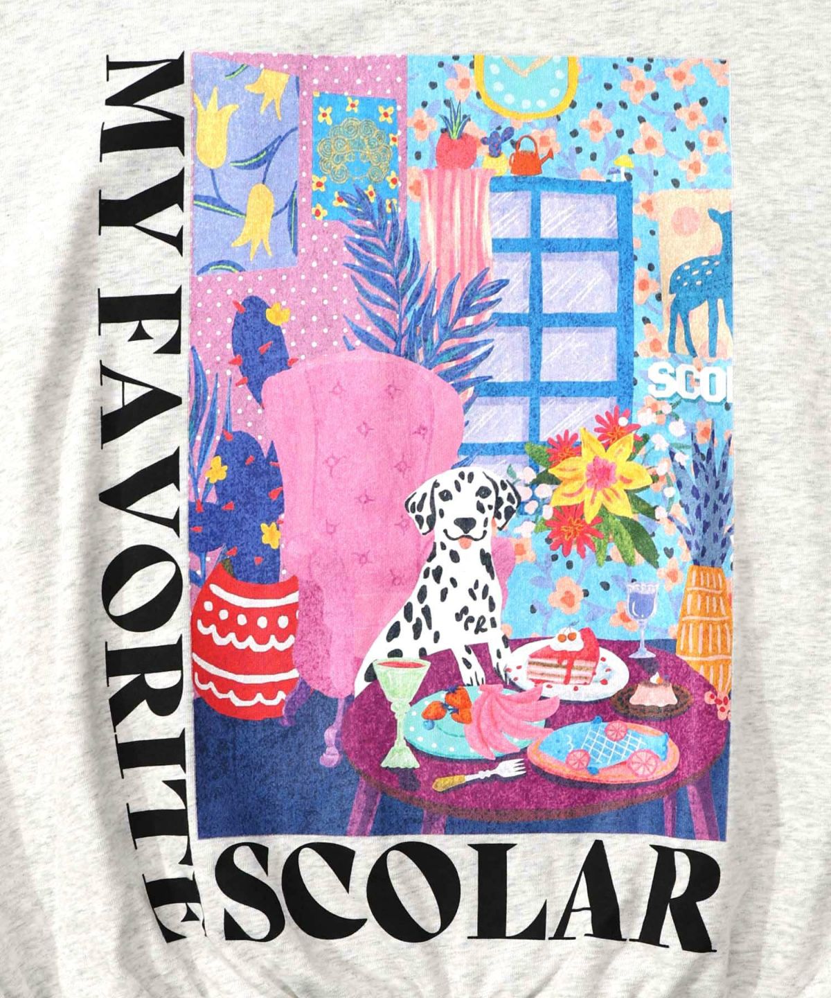 スカラールーム柄裏毛プルオーバー-10