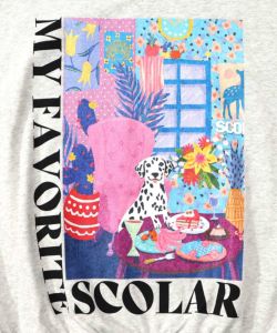 スカラールーム柄裏毛プルオーバー-10