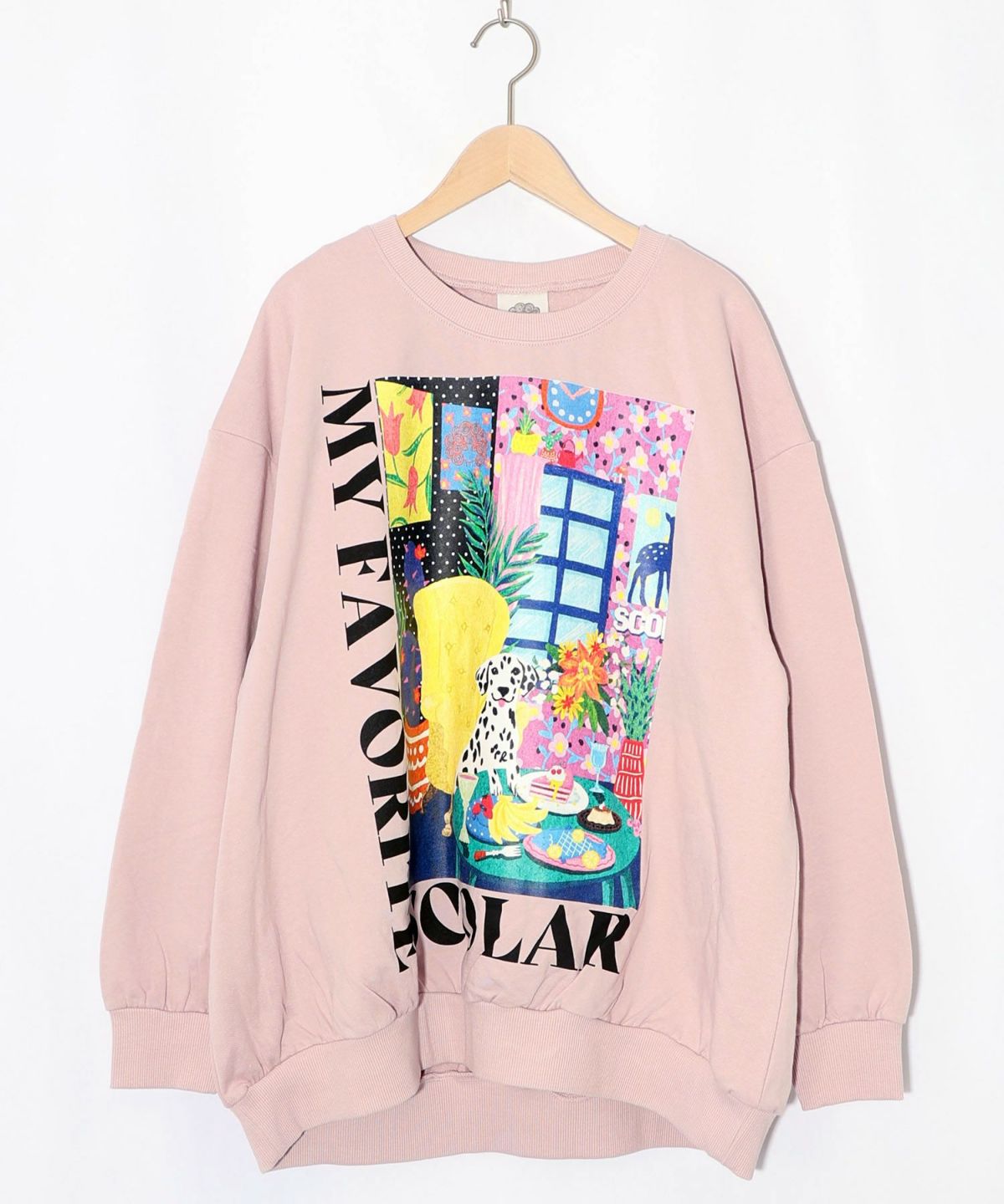 スカラールーム柄裏毛プルオーバー-11