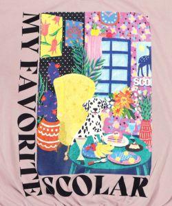 スカラールーム柄裏毛プルオーバー-12