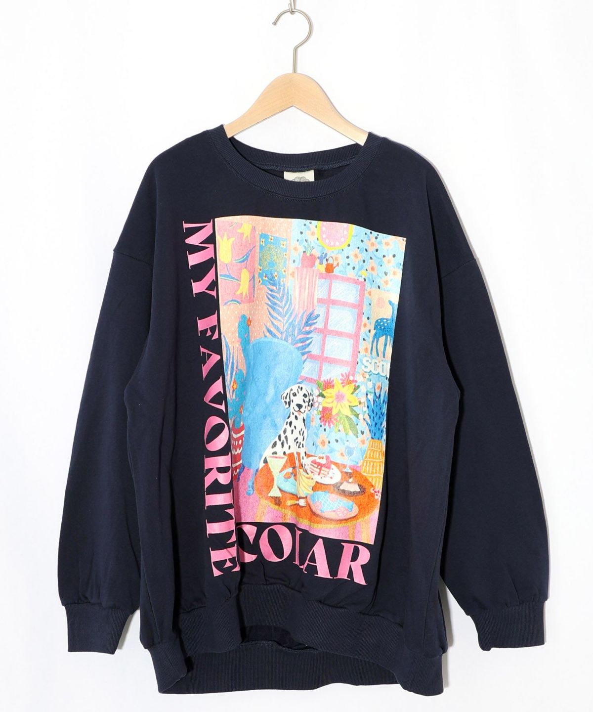 スカラールーム柄裏毛プルオーバー-13