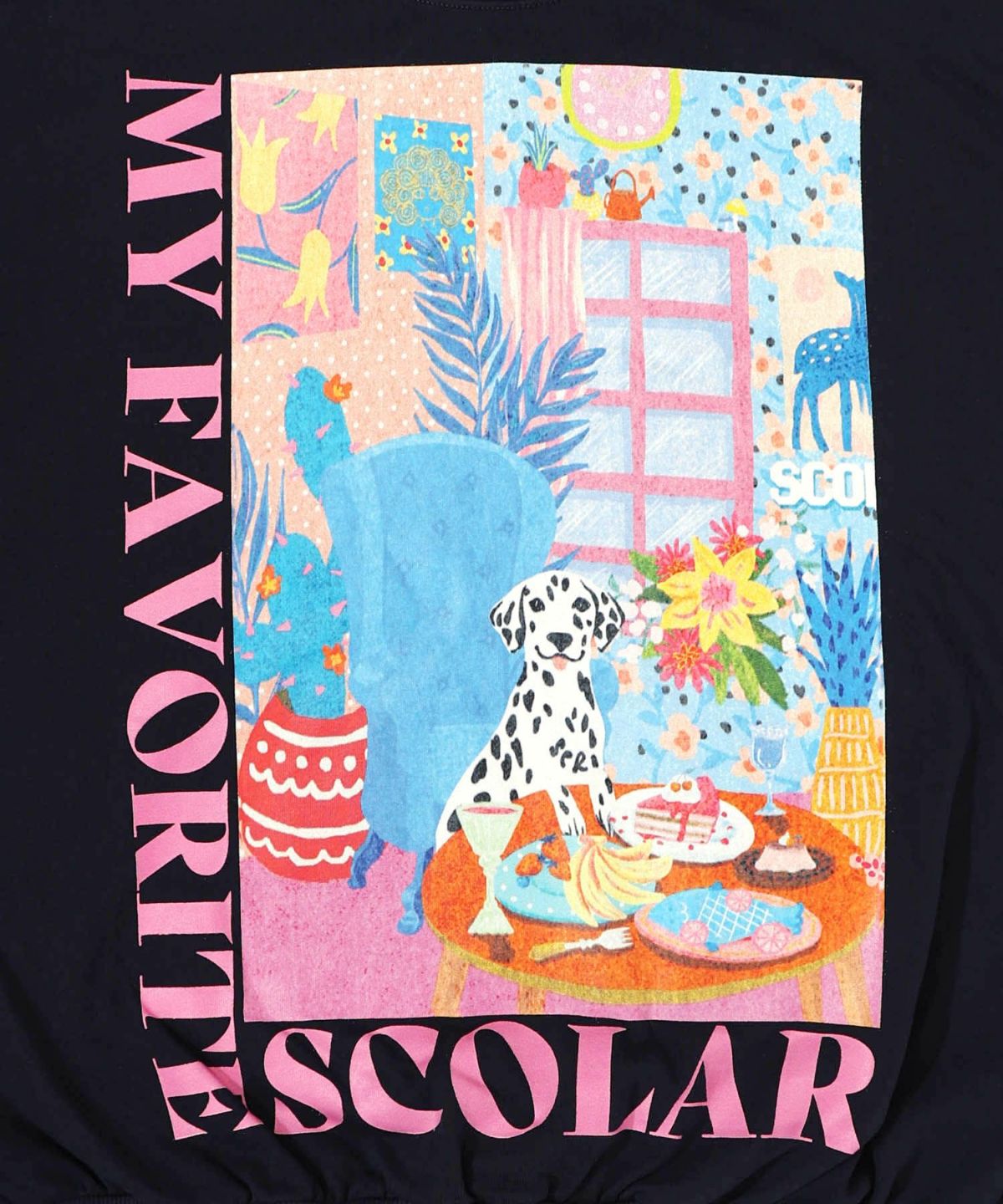 スカラールーム柄裏毛プルオーバー-14