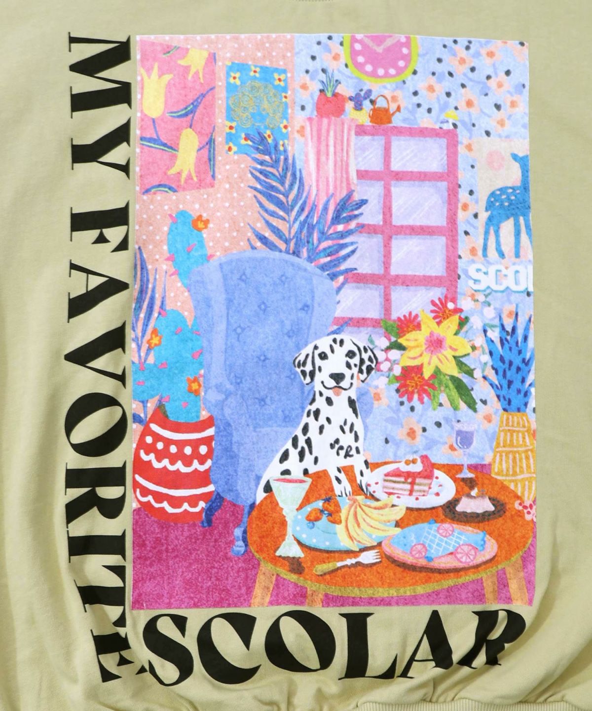 スカラールーム柄裏毛プルオーバー-16