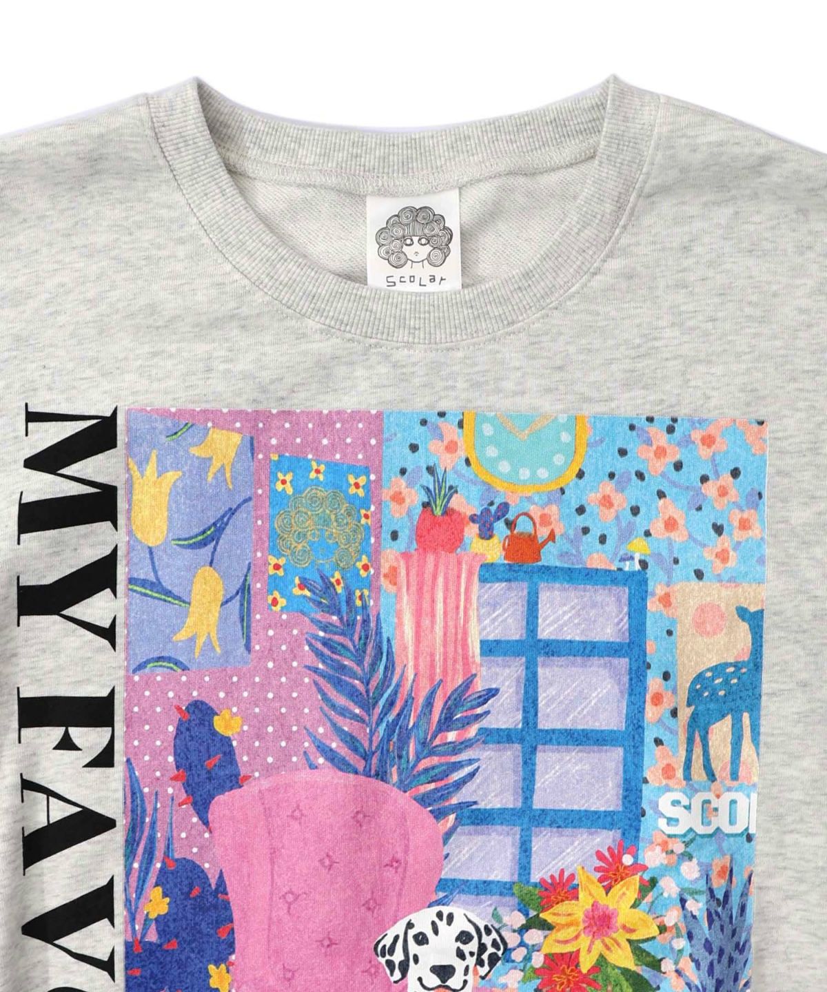 スカラールーム柄裏毛プルオーバー-17