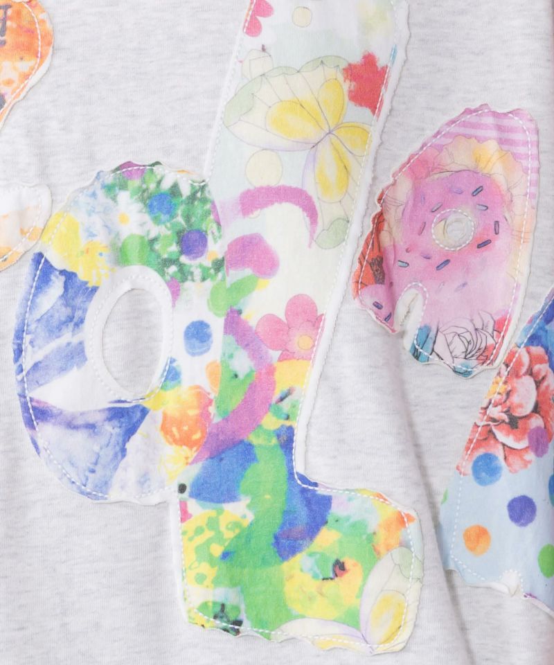 スカラー総柄ロゴアップリケ裏毛プルオーバー-8