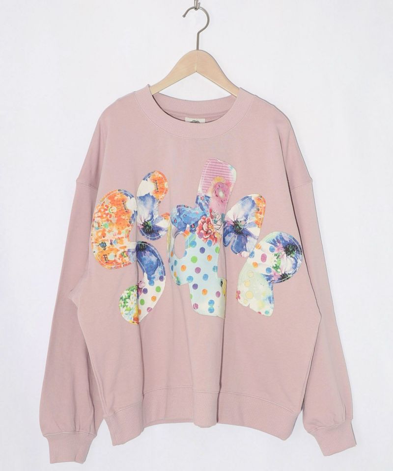 スカラー総柄ロゴアップリケ裏毛プルオーバー-11