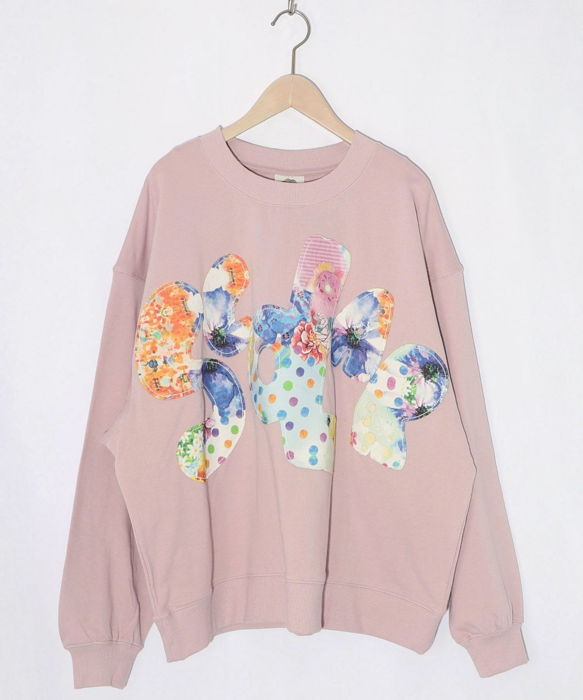 スカラー総柄ロゴアップリケ裏毛プルオーバー-11