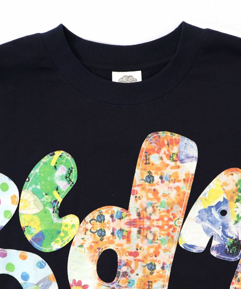 スカラー総柄ロゴアップリケ裏毛プルオーバー-18