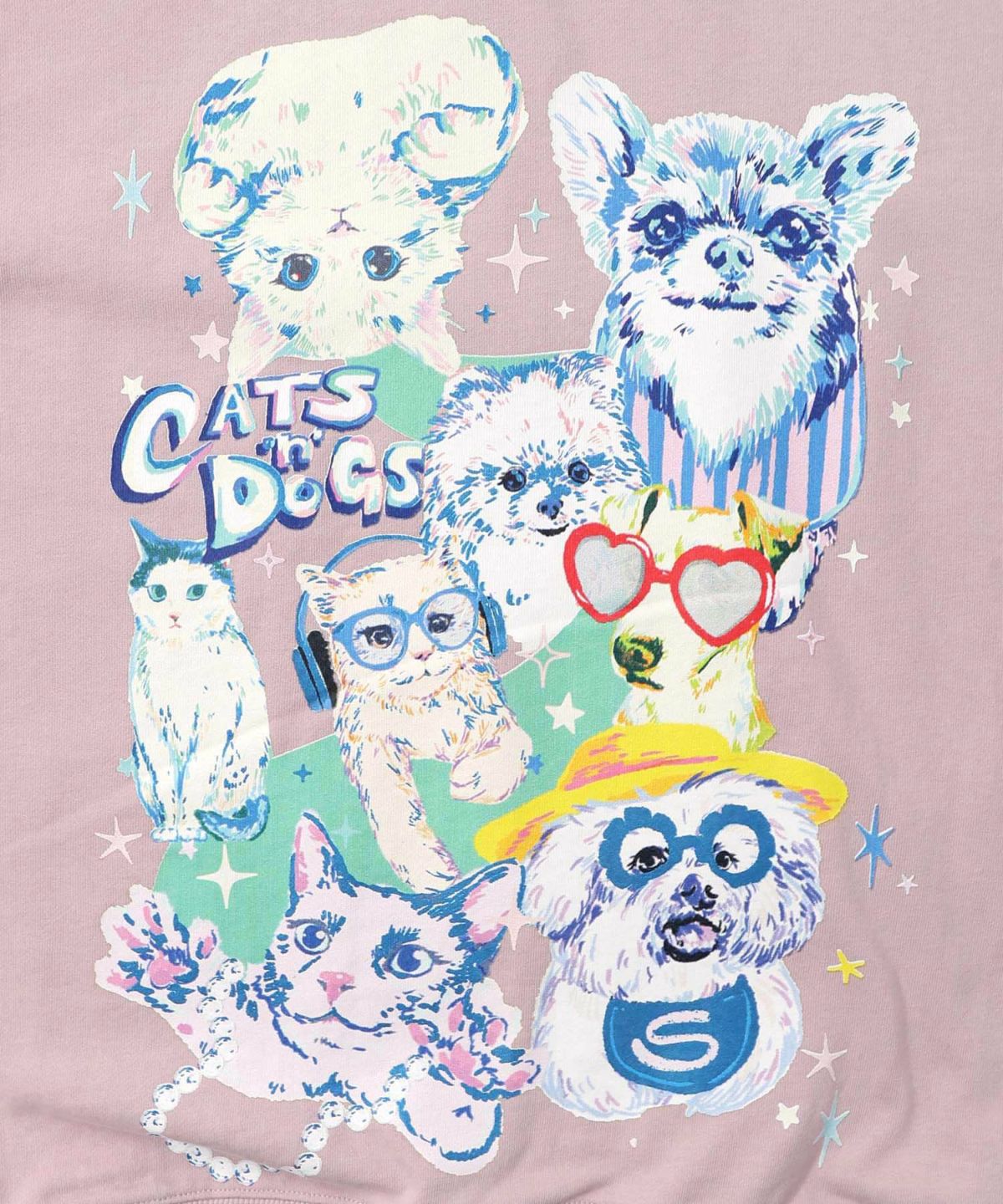 ラメ入りわんにゃん柄裏毛プルオーバー-13