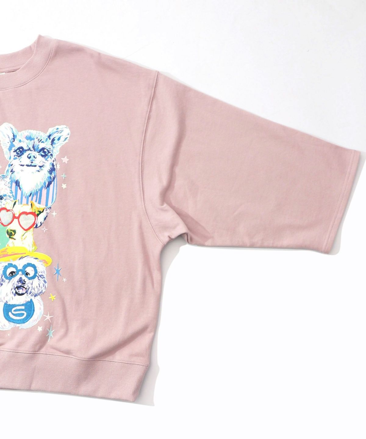 ラメ入りわんにゃん柄裏毛プルオーバー-19