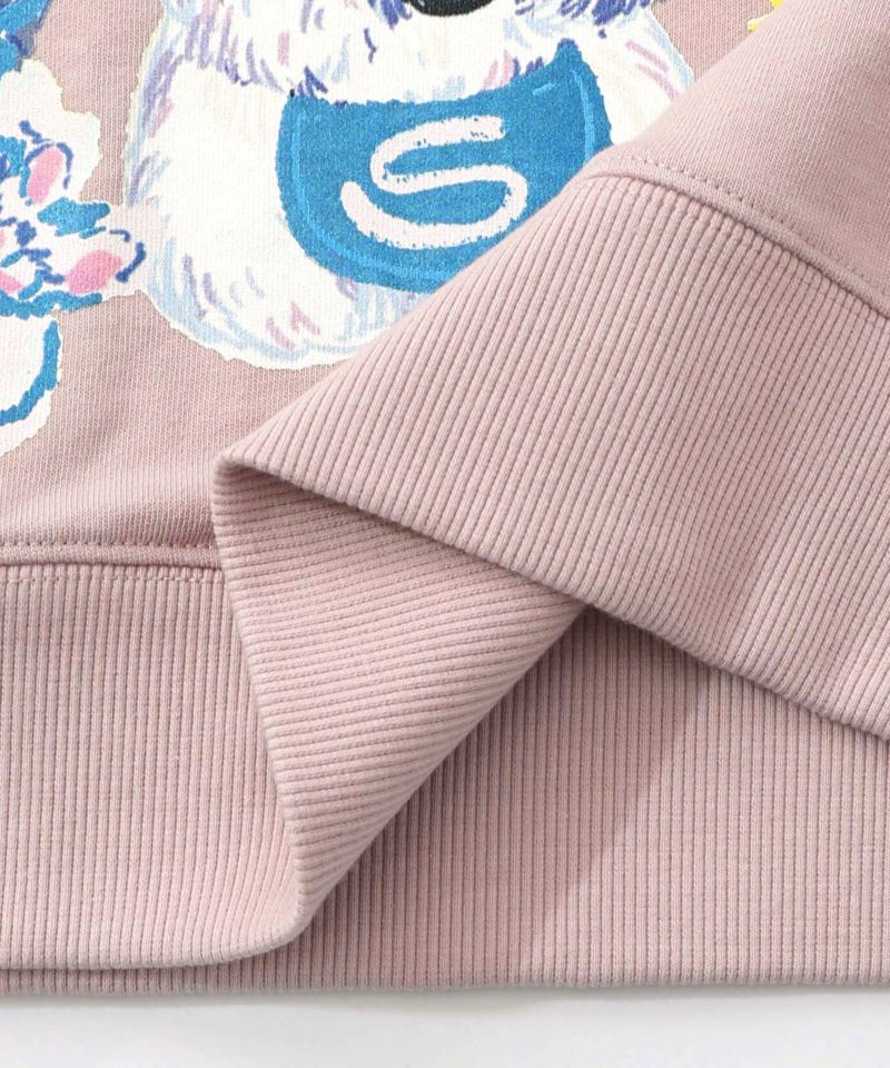 ラメ入りわんにゃん柄裏毛プルオーバー-21