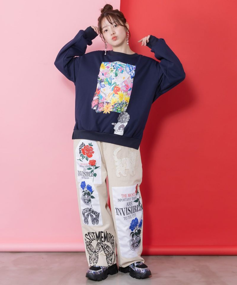 画家スカラーちゃんキャンバス柄プルオーバー-2