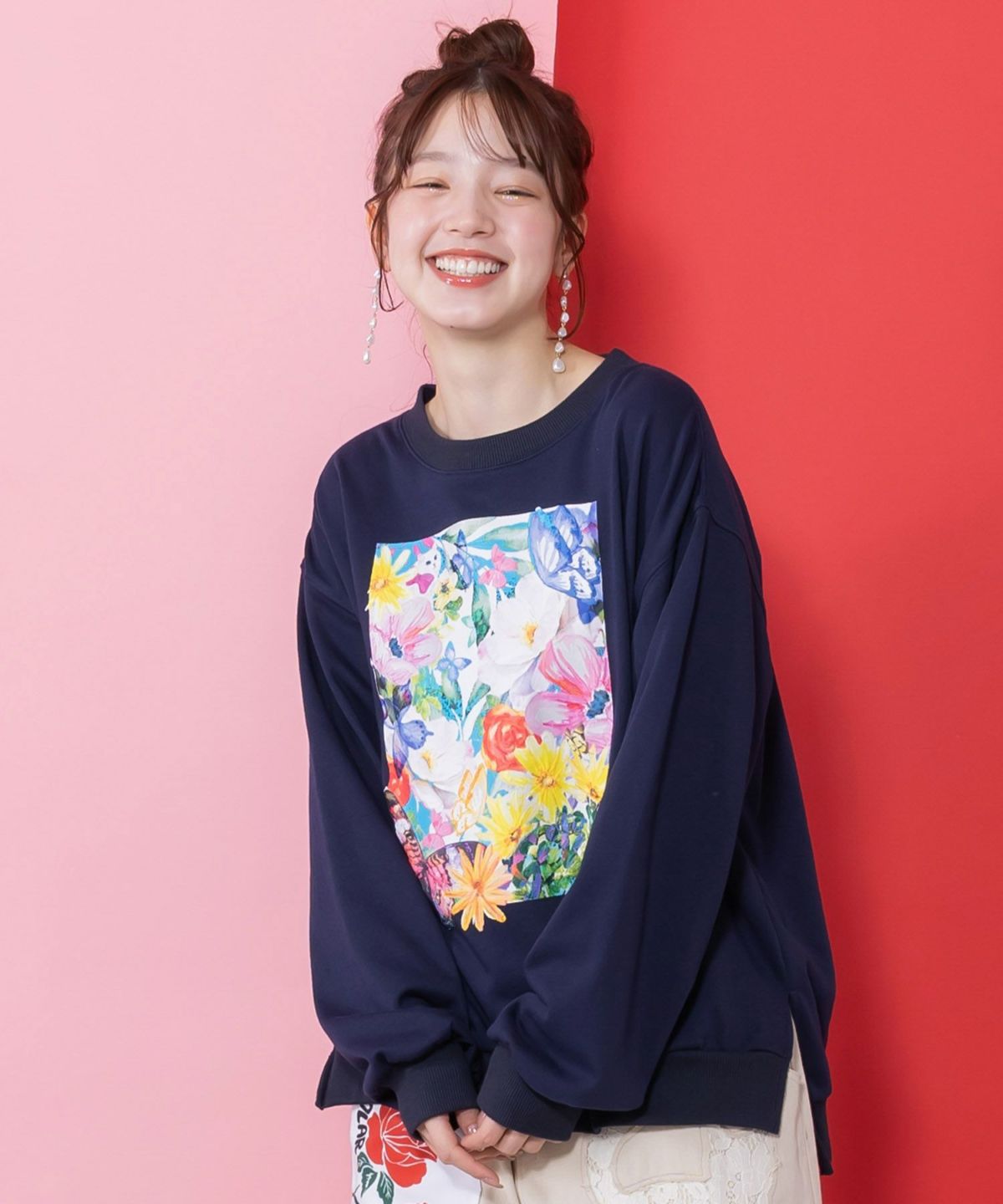 画家スカラーちゃんキャンバス柄プルオーバー-3