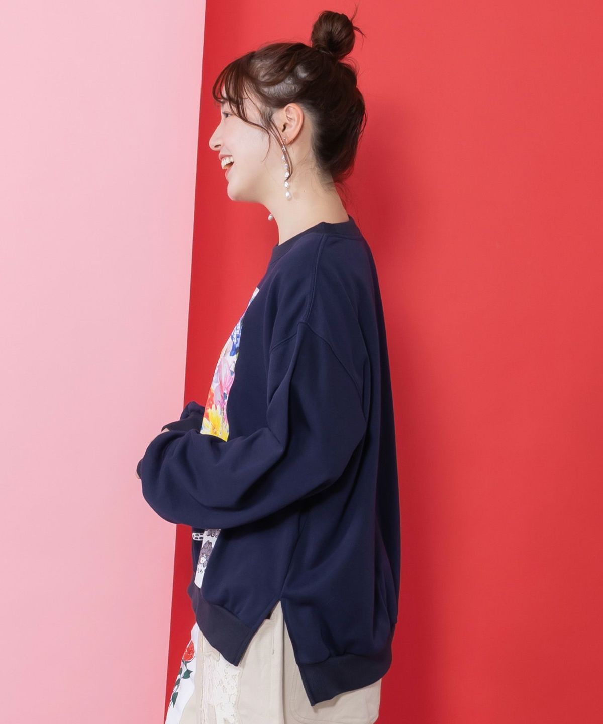 画家スカラーちゃんキャンバス柄プルオーバー-4