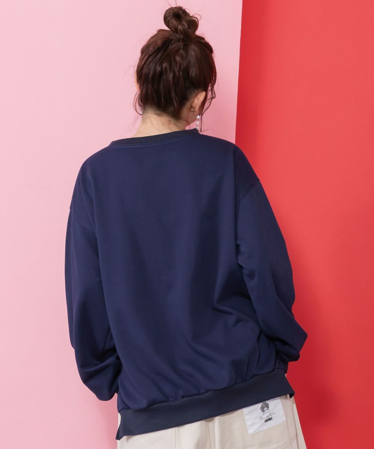 画家スカラーちゃんキャンバス柄プルオーバー-5