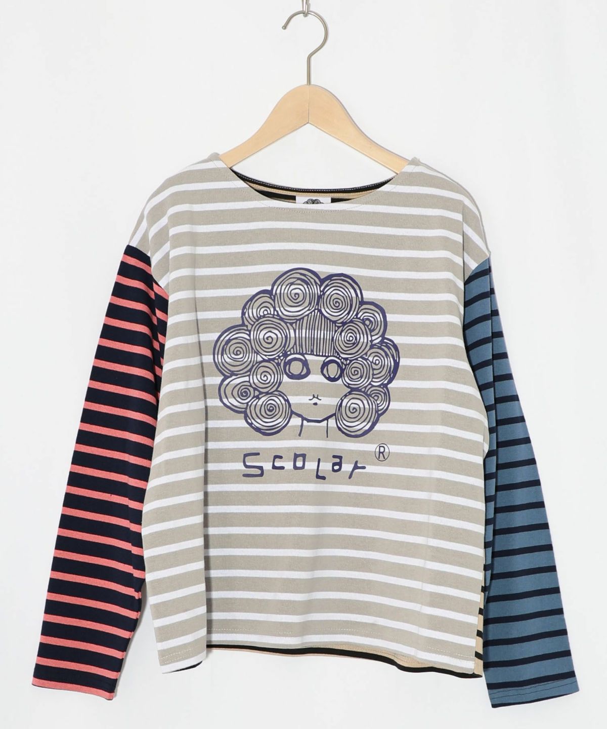 スカラーちゃん×ミックス配色ボーダープルオーバー-6