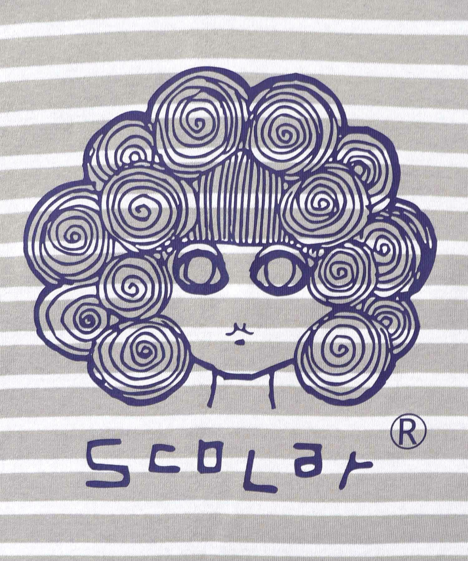 スカラーちゃん×ミックス配色ボーダープルオーバー-8