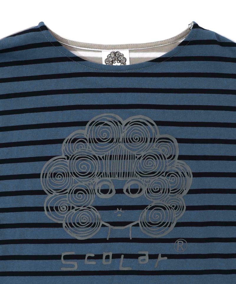 スカラーちゃん×ミックス配色ボーダープルオーバー-12