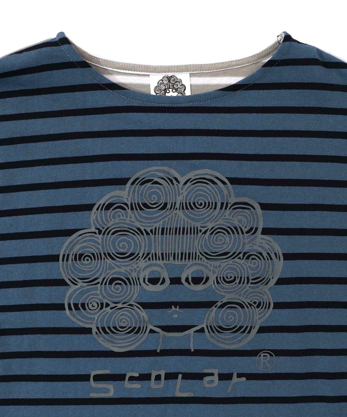 スカラーちゃん×ミックス配色ボーダープルオーバー-12