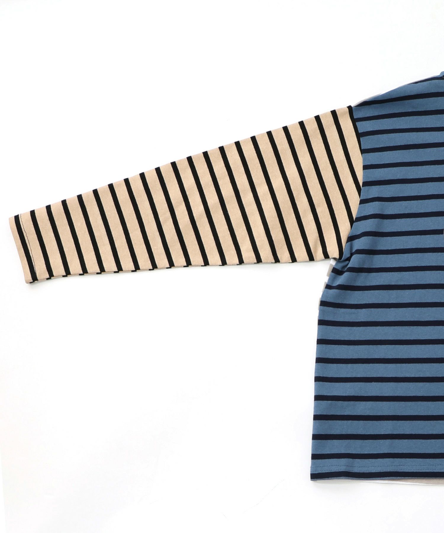 スカラーちゃん×ミックス配色ボーダープルオーバー-13