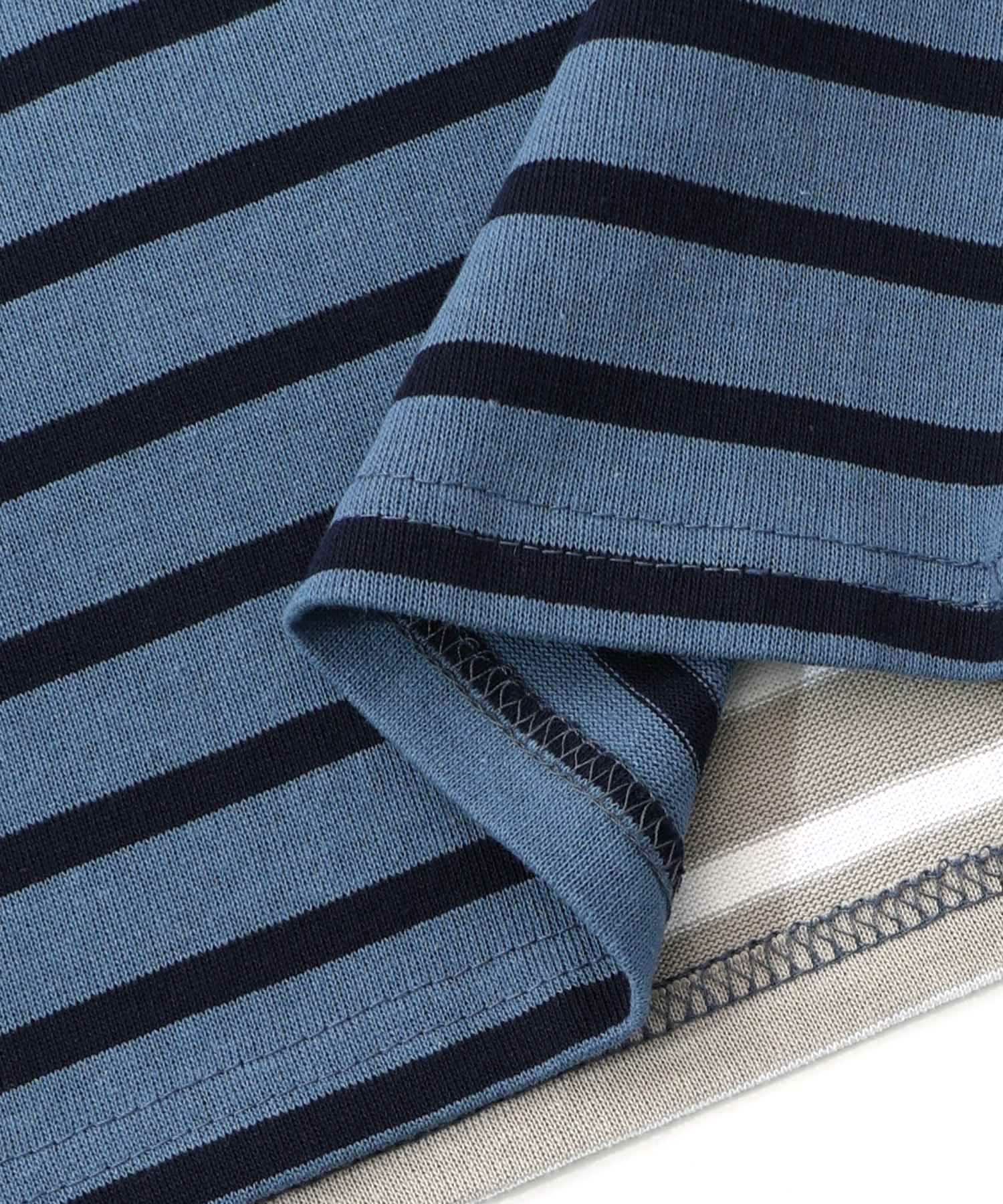 スカラーちゃん×ミックス配色ボーダープルオーバー-16