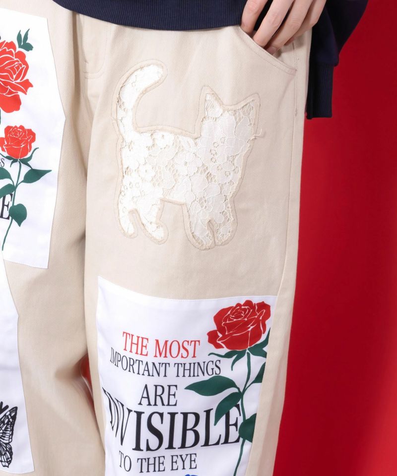 アップリケ×刺繍デニムorツイルパンツ-7