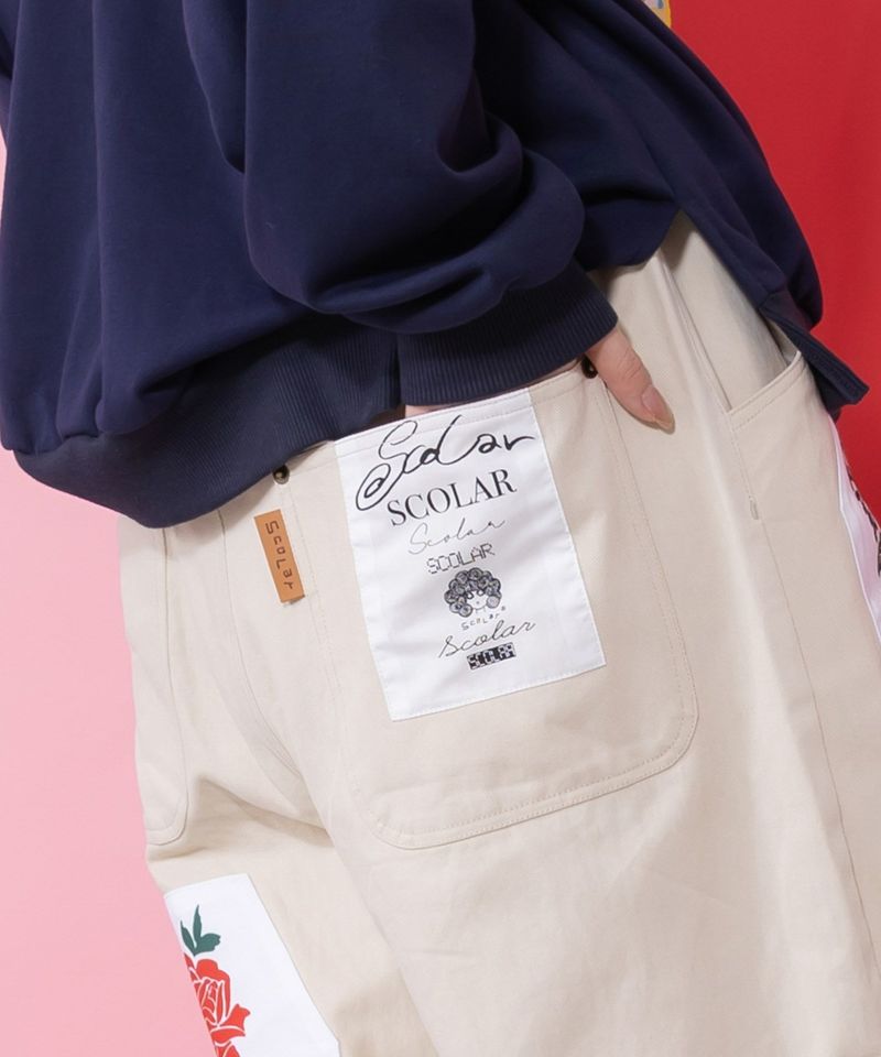 アップリケ×刺繍デニムorツイルパンツ-9