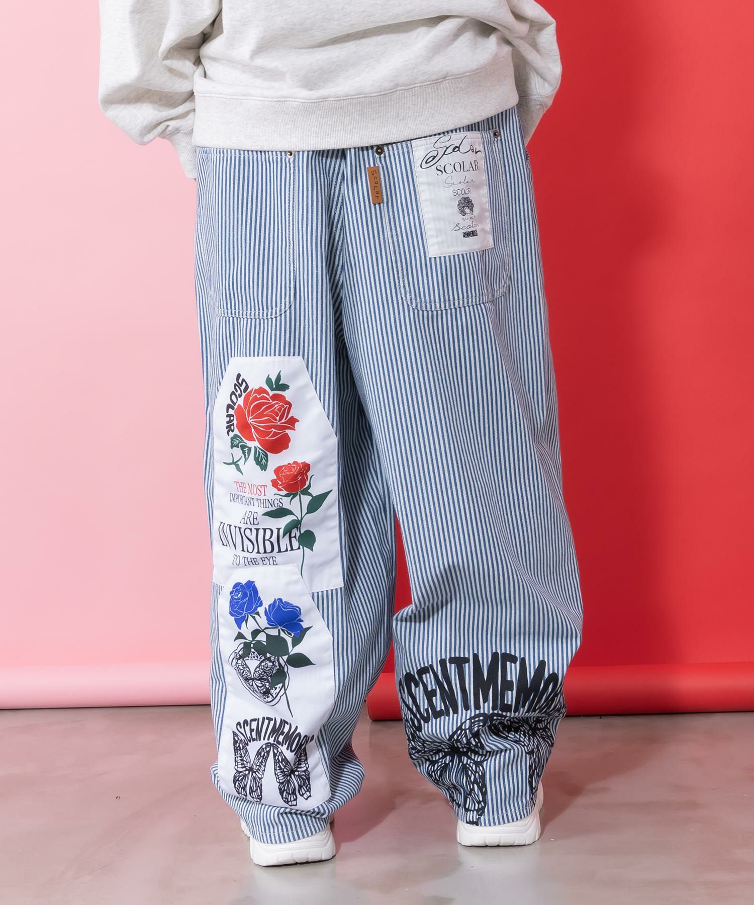 アップリケ×刺繍デニムorツイルパンツ-13