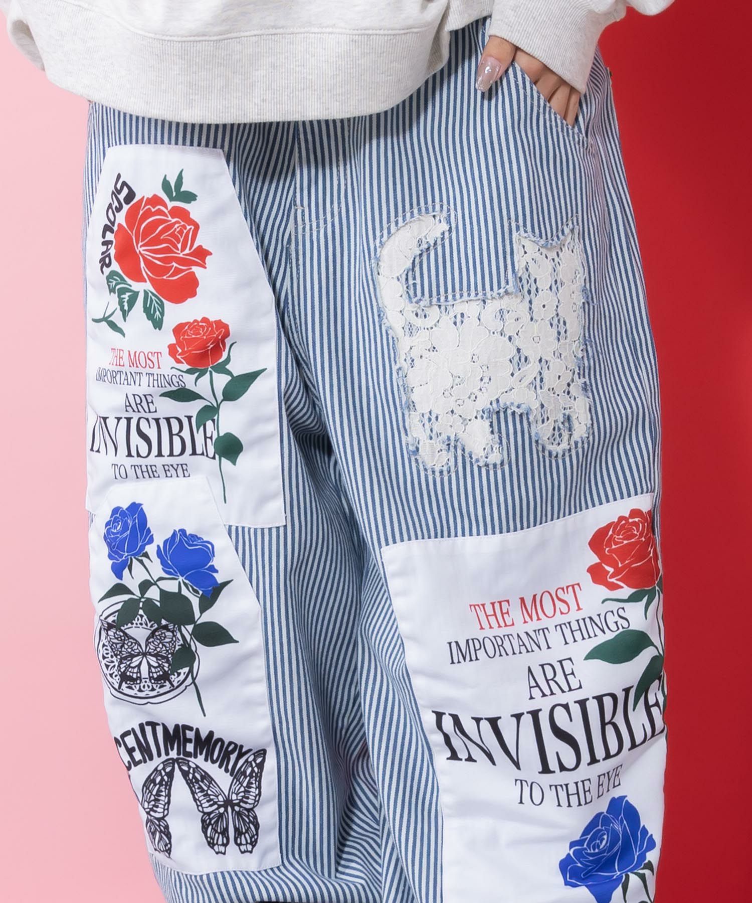 アップリケ×刺繍デニムorツイルパンツ-14