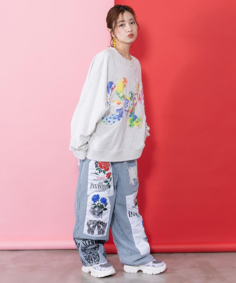 アップリケ×刺繍デニムorツイルパンツ-15