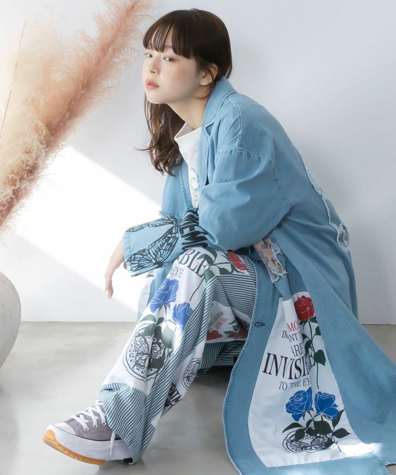 アップリケ×刺繍デニムorツイルパンツ-19