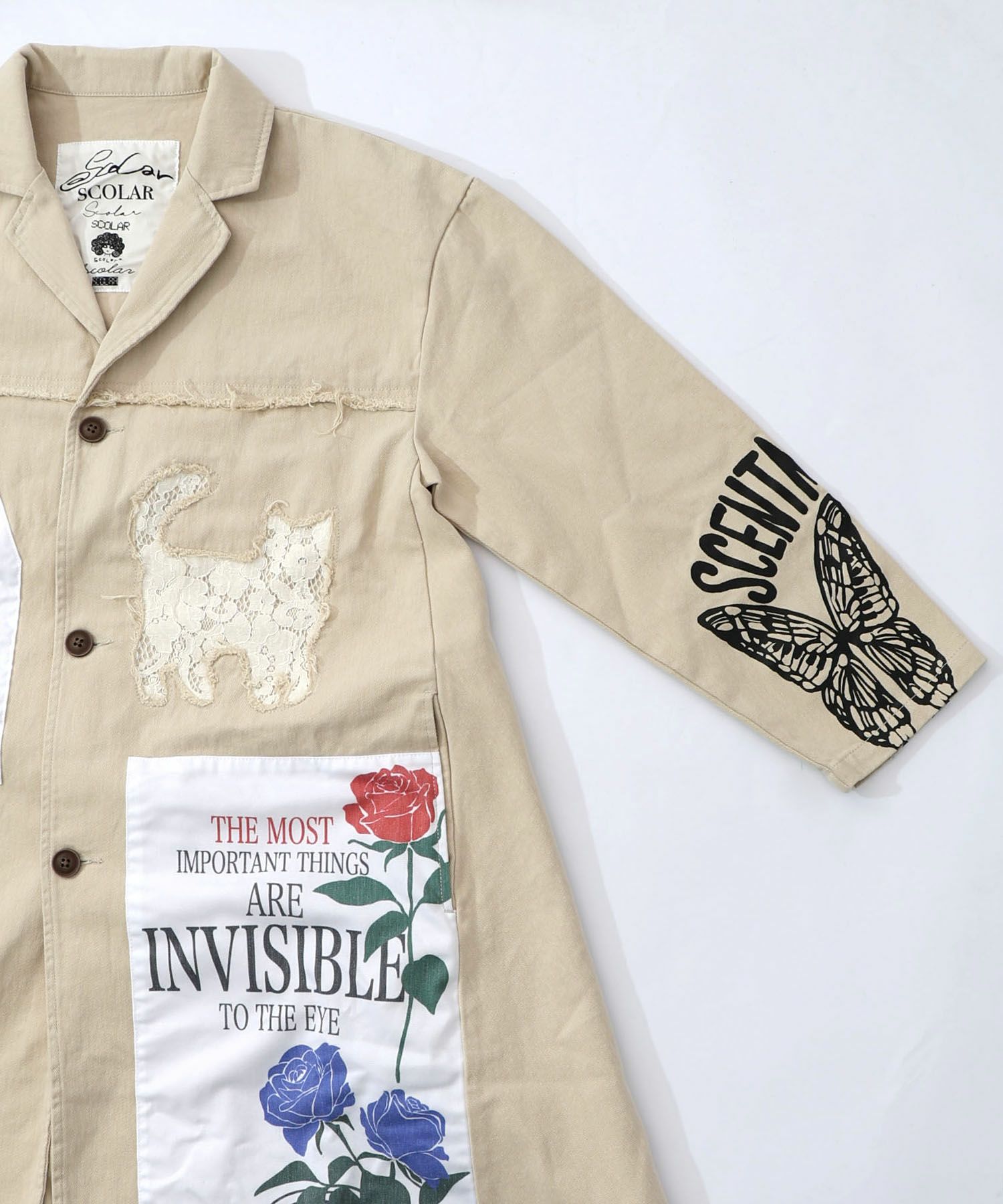 フリー【新品インポートセレクト】高級プリーツスプリングコートデニム調デザイン Sazanami- デニムコート col:アイスブリーチ – POLS