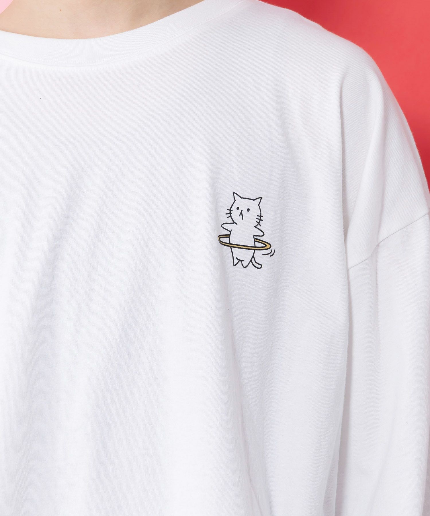 361105：ネコの洗脳柄ロングスリーブTシャツの通販-ScoLar