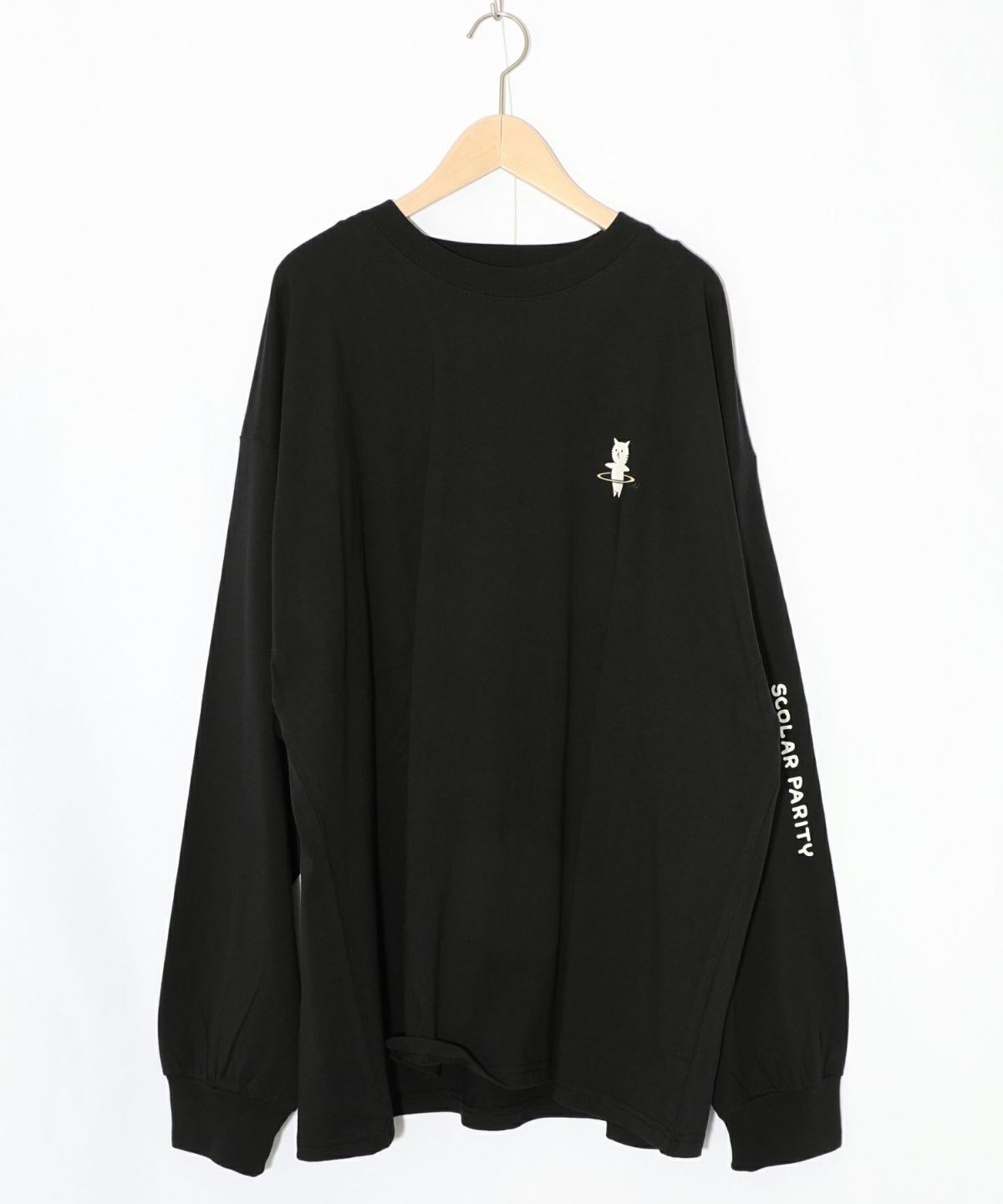 ネコの洗脳柄ロングスリーブTシャツ-17