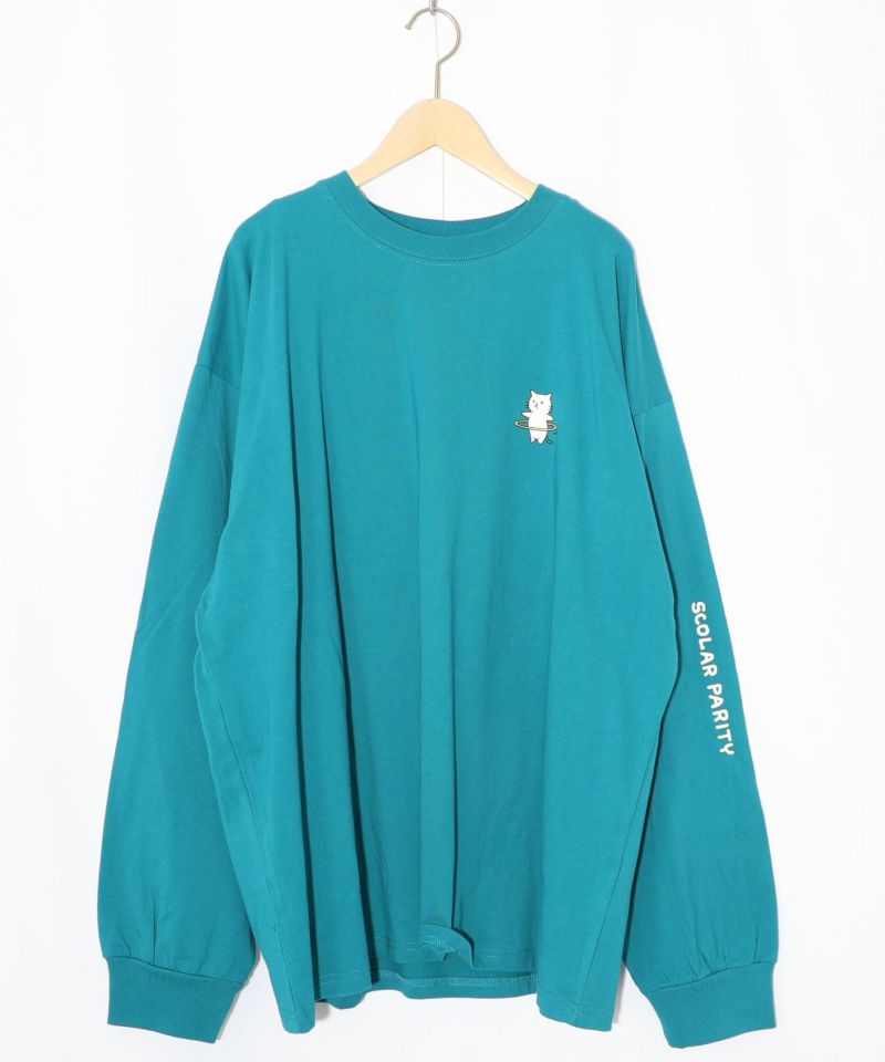 ネコの洗脳柄ロングスリーブTシャツ-20