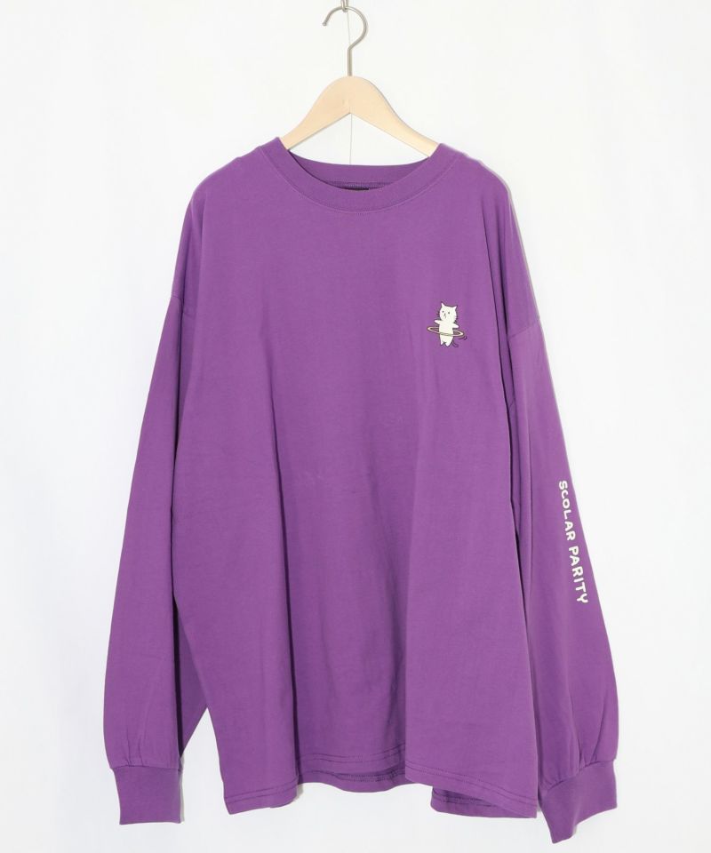 ネコの洗脳柄ロングスリーブTシャツ-23