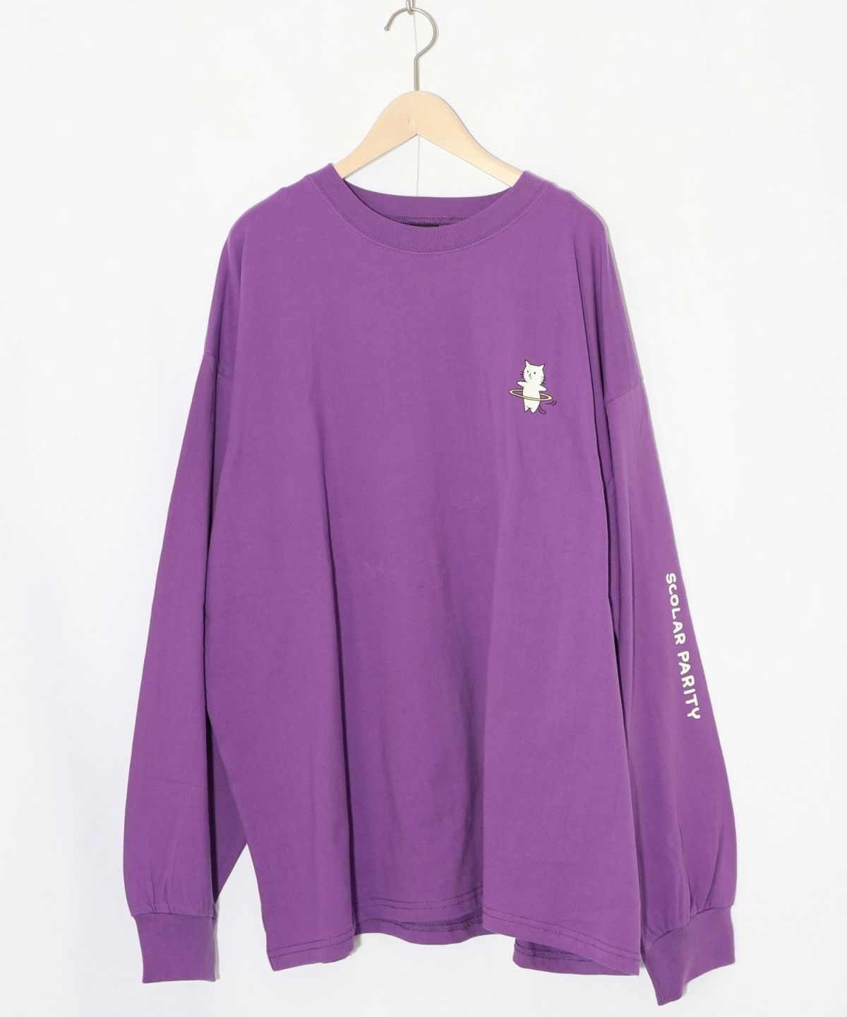 ネコの洗脳柄ロングスリーブTシャツ-23