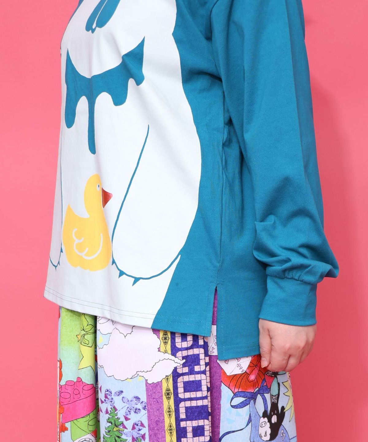 くま吉くんとアヒル柄ロンT-8