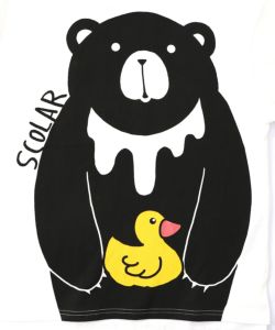 くま吉くんとアヒル柄ロンT-10