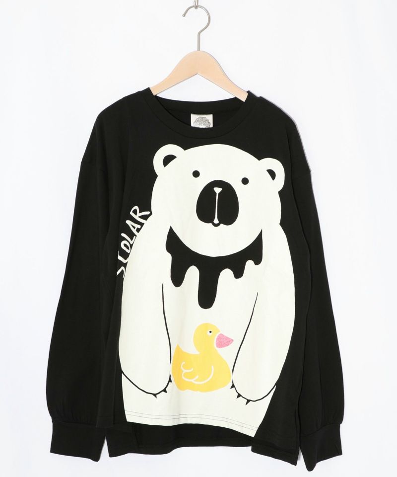 くま吉くんとアヒル柄ロンT-11